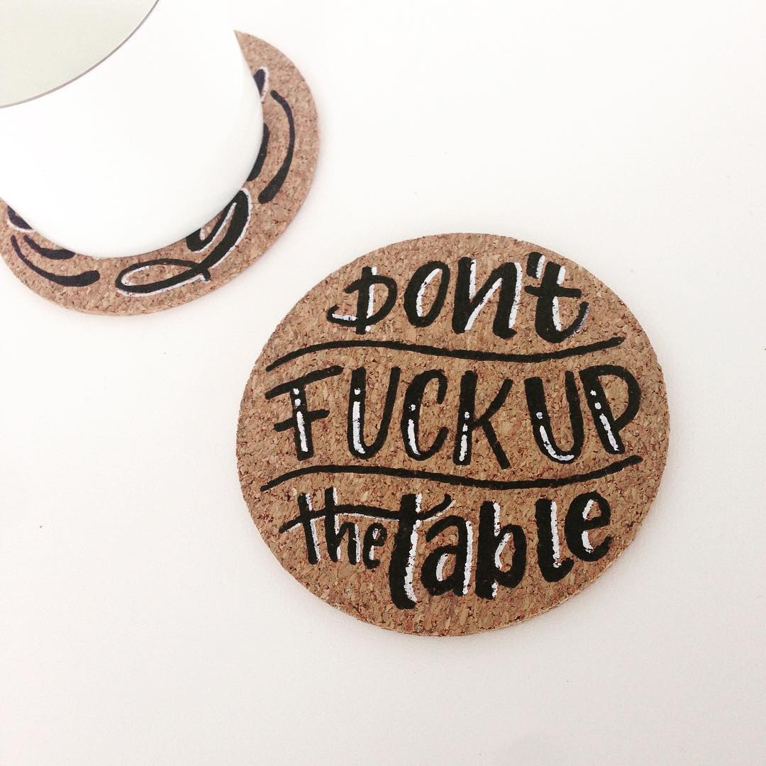 Don't Fuck Up My House Cork Coasters - Baum Designs