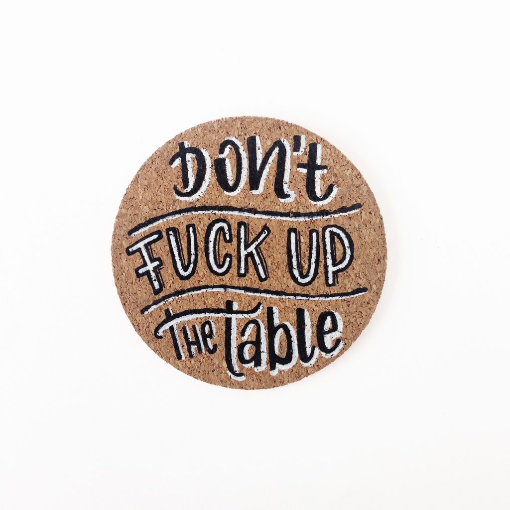 on the table coasters