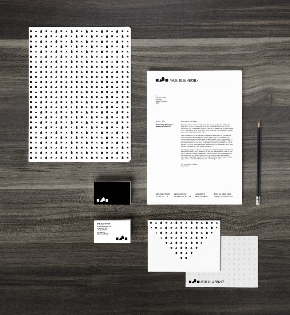 A minimal corporate identity for an architect