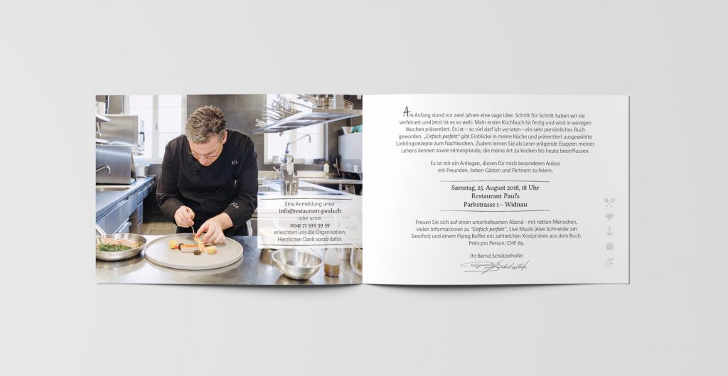 Cookbook Design Invitation Card Inside